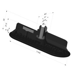 Ventosa Ovale Serie 4OF 115x43mm M14