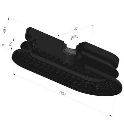 Ventosa Ovale 1.5 Soffietti Serie 4R 112x57.3 mm