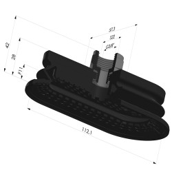 Ventosa Ovale 1.5 Soffietti Serie 4R 112x57.3 mm