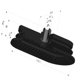 Ventosa Ovale 1.5 Soffietti Serie 4R 112x57.3 mm
