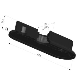 Ventosa Ovale Serie 4RP 63x23MM
