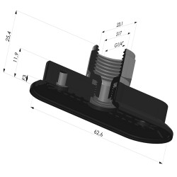 Ventosa Ovale Serie 4RP 63x23MM