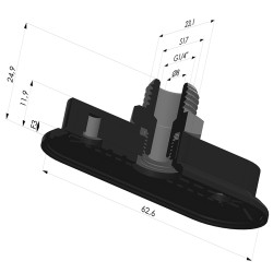Ventosa Ovale Serie 4RP 63x23MM