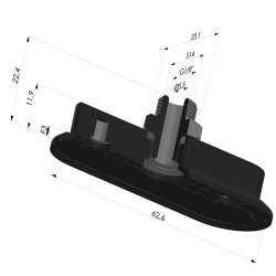 Ventosa Ovale Serie 4RP 63x23MM