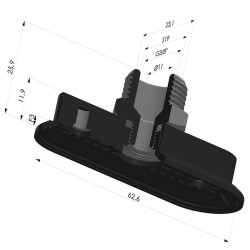 Ventosa Ovale Serie 4RP 63x23MM