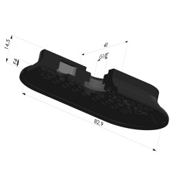 Ventosa Ovale Serie 4RP 83x40MM