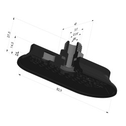 Ventosa Ovale Serie 4RP 83x40MM