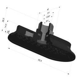 Ventosa Ovale Serie 4RP 83x40MM