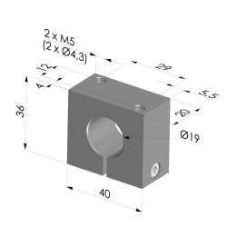 Staffa di fissaggio per venturi Serie VCR