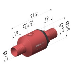 Venturi Trasporto pneumatico Serie TP - Canula Øint 17MM