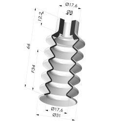 Ventosa 5.5 Soffietti Serie 8 Ø 31MM