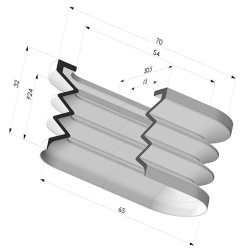 Ventosa Ovale Serie 4PA 65X30.5MM