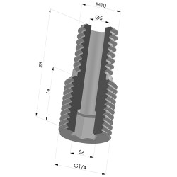 Adattatore - Maschio M10/150 - Maschio G1/4"