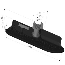 Ventosa Ovale Serie 4OF 115x43mm F14