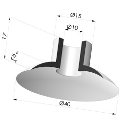 Ventosa Piatta Serie 5 Ø 39MM - Ventosa più soffice