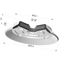 Ventosa Piatta Serie PFG Ø 93.4 mm