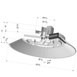 Ventosa Piatta Serie PFTF Ø 225 mm