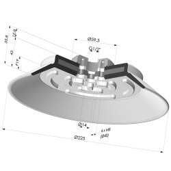 Ventosa Piatta Serie PFTF Ø 225 mm