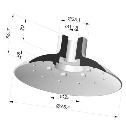 Ventosa Piatta Serie VPC Ø 95.4MM