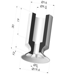 Ventosa Piatta Serie VCP Ø 19.6 mm