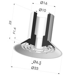 Ventosa Piatta Serie VCP Ø 33 mm