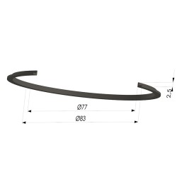 Anello per MEM 83x77x2.5 - Øest 83MM