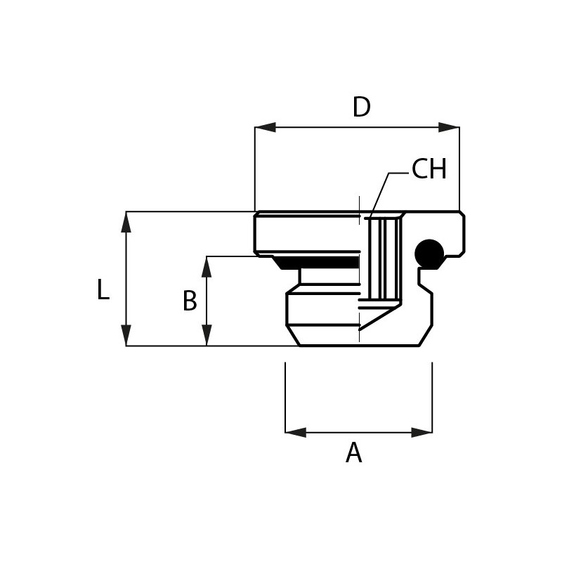Novacom : Bouchon mâle cylindrique