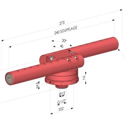 Ugello di soffiaggio rotativo G1/2" Serie BSR